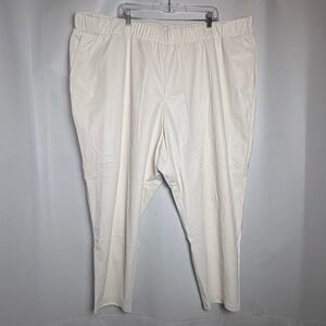 NWT The Drop lisadnyc Ivory Faux Leather Jogger Pants‎ Plus Size 5X